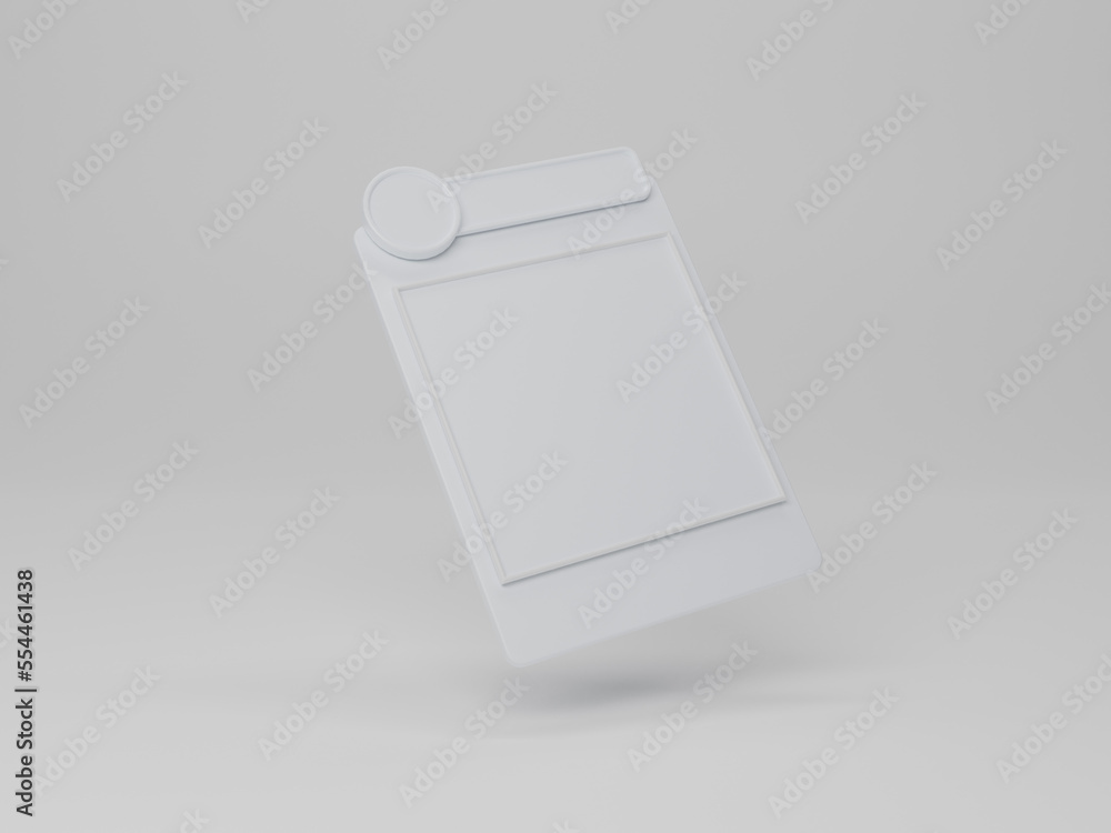 Poster social media profile, user interface ui 3d rendering