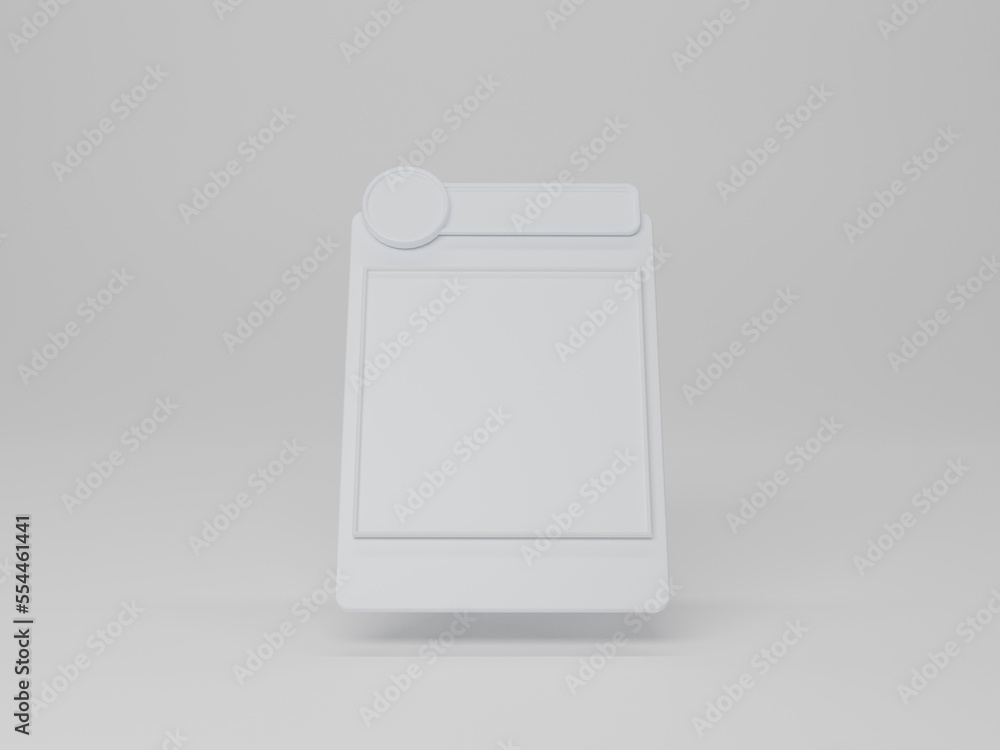 Poster social media profile, user interface ui 3d rendering