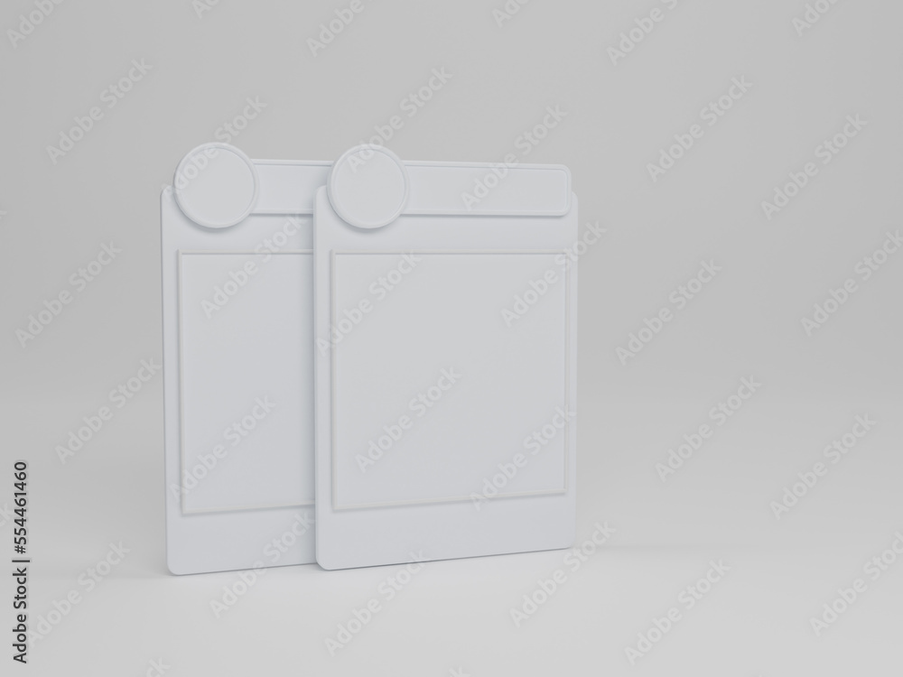 Poster social media profile, user interface ui 3d rendering
