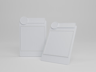 Social media user interface 3d rendering 