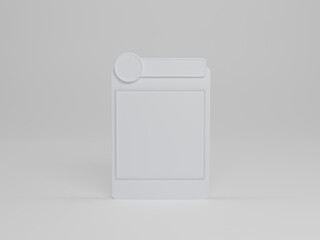 Social media profile, user interface UI 3d rendering 