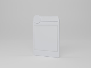 Social media profile, user interface UI 3d rendering 