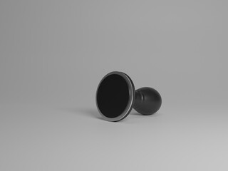 Rubber stamp 3d rendering 