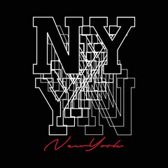 New York Graphic Men’s t-shirt in vector File. Apparel Print