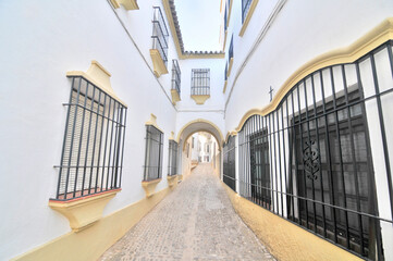 View of streets of the Spanish town of Ronda