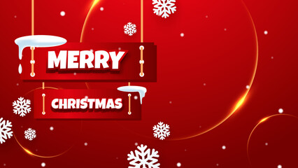 Christmas red banner