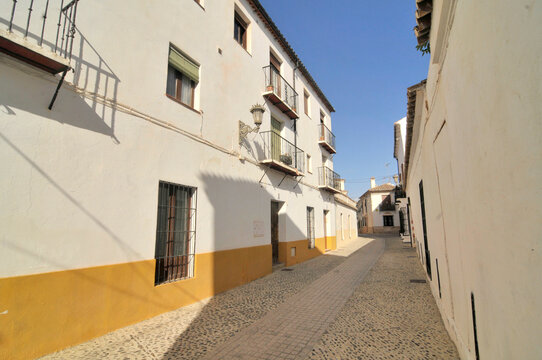 Fototapeta View of streets of the Spanish town of Ronda