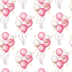 seamless pattern of balloons, seamless background with balloons