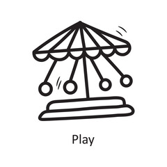 Play vector outline Icon Design illustration. Entertainment Symbol on White background EPS 10 File