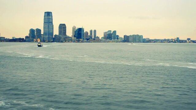 New York, Manhattan. Hudson Bay. New York, Manhattan.