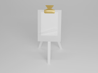 Stand clipboard mockup 3d rendering 