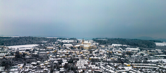 Sankt Florian bei Linz im Winter - obrazy, fototapety, plakaty