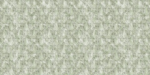 Cute safari wild giraffe animal border for babies room decor. Seamless furry green textured gender neutral print design.