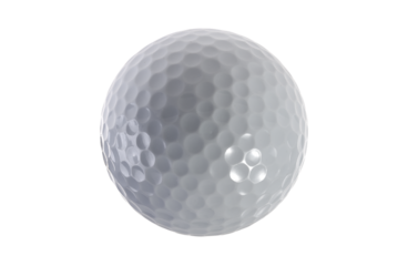 Golf ball isolated on transparent background. PNG file.
