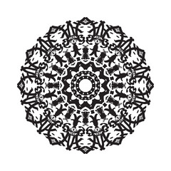 Beautiful vector hand drawn ornament mandala on background style.