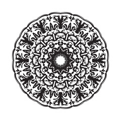 Beautiful vector hand drawn ornament mandala on background style.