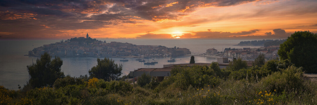 view of primosten a small town in croatia