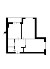 Apartment plans. House room layout. Home floorplan. Architecture plan of apartment interior project.