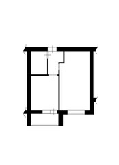 Apartment plans. House room layout. Home floorplan. Architecture plan of apartment interior project.