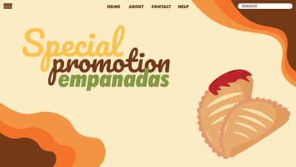 empanadas argentina design banner poster