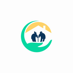 Nursing home logo with circle shape