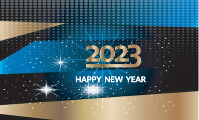 Happy new year 2023 background illustration
