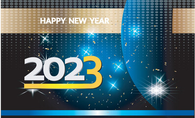 Happy new year 2023 background illustration
