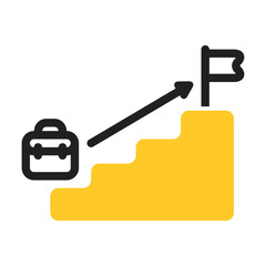 career journey icon on isolated background. set of business and financial icons
