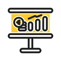 financial planning icon on isolated background. set of business and financial icons
