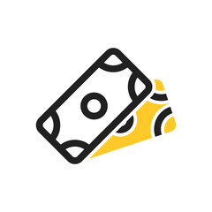 dollar icon on isolated background. set of business and financial icons