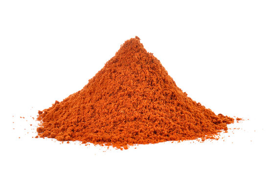 Powdered dried red pepper on transparent png