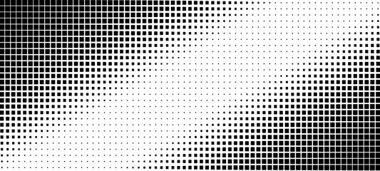 Halftone texture of sguares on a white background. Design element for web banners, wallpapers, postcards, sites. Vector illustration.