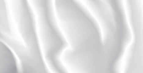 Folds of white fabric. Vector background