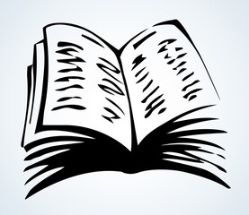 Open book. Vector doodle symbol