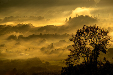 sunrise in the mountains