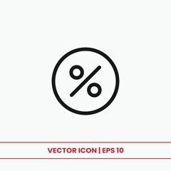 Percentage icon vector. Percent sign