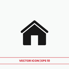 Home icon vector. House sign