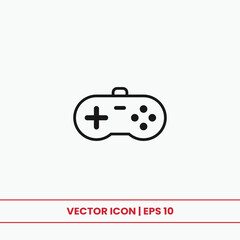 Game controller icon vector. Joystick sign