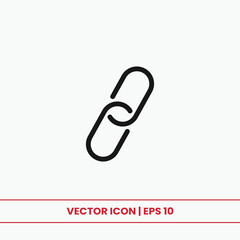 Link icon vector. Chain link sign