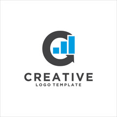 Investment logo with capital letter C, finance logo, financial investment logo, business logo