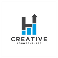 Letter H Business Logo Design Template