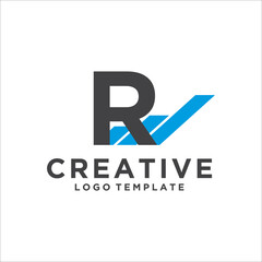 Investment logo with capital letter R, finance logo, financial investment logo, business logo