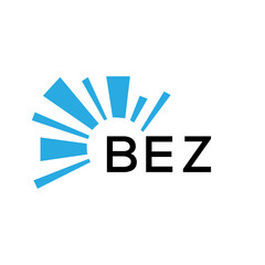 BEZ letter logo. BEZ blue image on white background and black letter. BEZ technology  Monogram logo design for entrepreneur and business. BEZ best icon.
 - obrazy, fototapety, plakaty