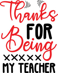 Thanks for Being My Teacher SVG