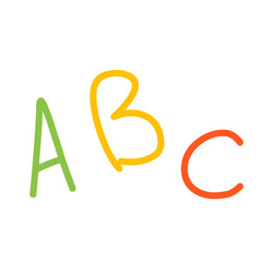 Fototapeta na wymiar Doodle Alphabet Abc Hand Drawn vectors