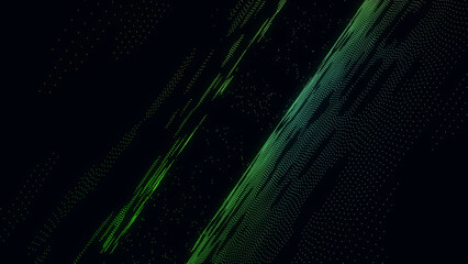 Abstract glowing geometric background. Modern digital technologies, an element of design and decoration. Geometric fantasy glow neon line background, technology banner. 3d render