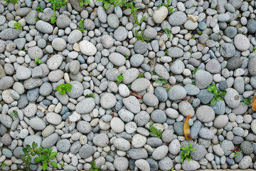 overhead view of Round rock textures 