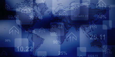 2d illustration world map abstract background