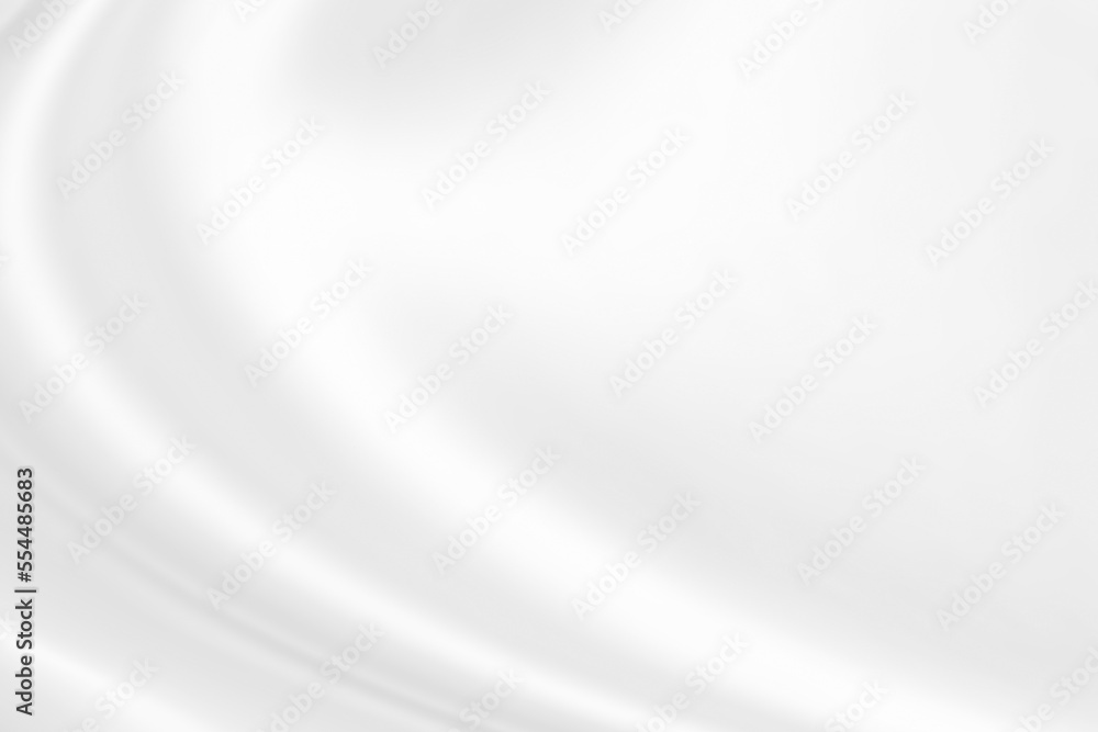 Wall mural abstract white fabric with soft wave texture background