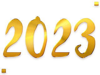 2023 Elegant Gold Bold Calligraphy  Text 